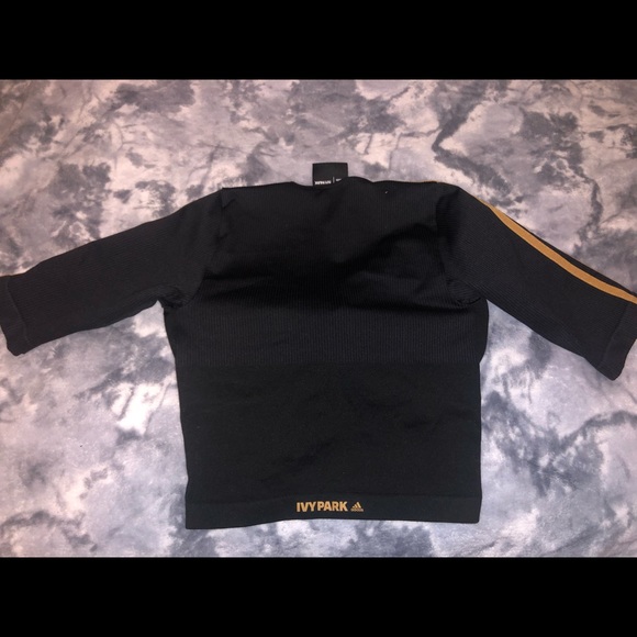 ADIDAS IVYPARK black ribbed top - Picture 2 of 3